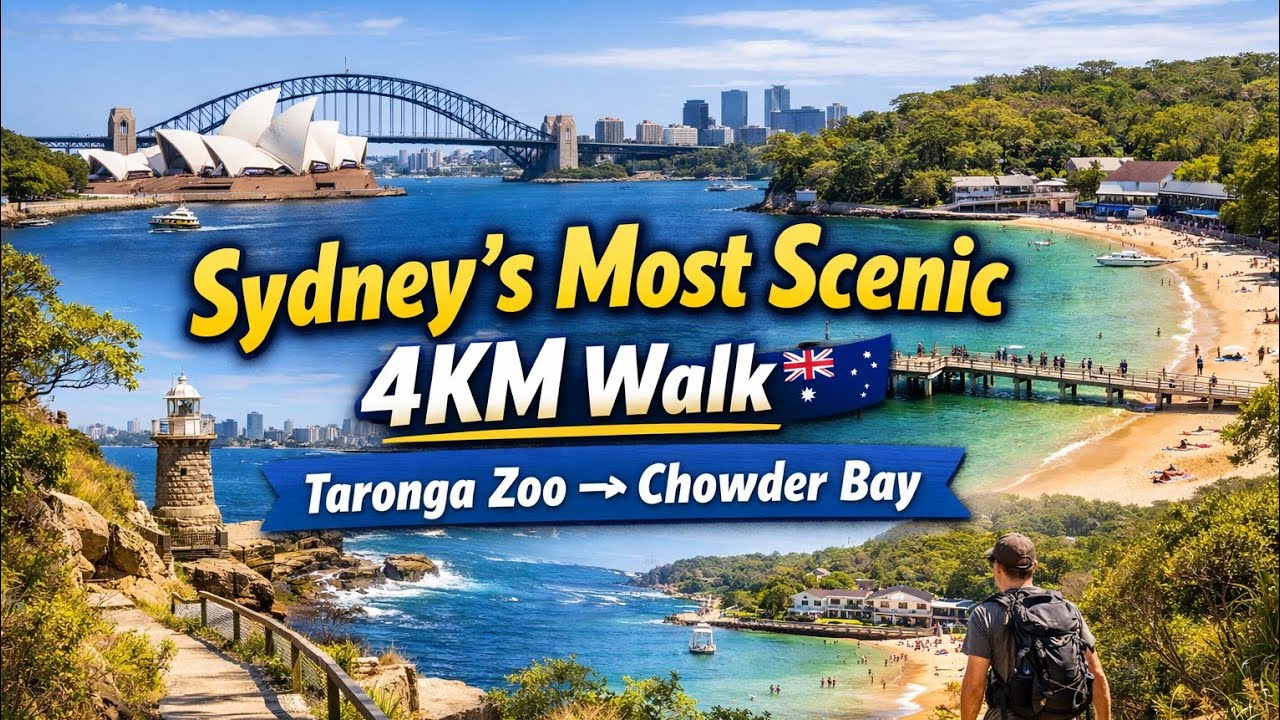 Taronga Zoo to Chowder Bay 4km Hike via Bradleys Head 🇦🇺 