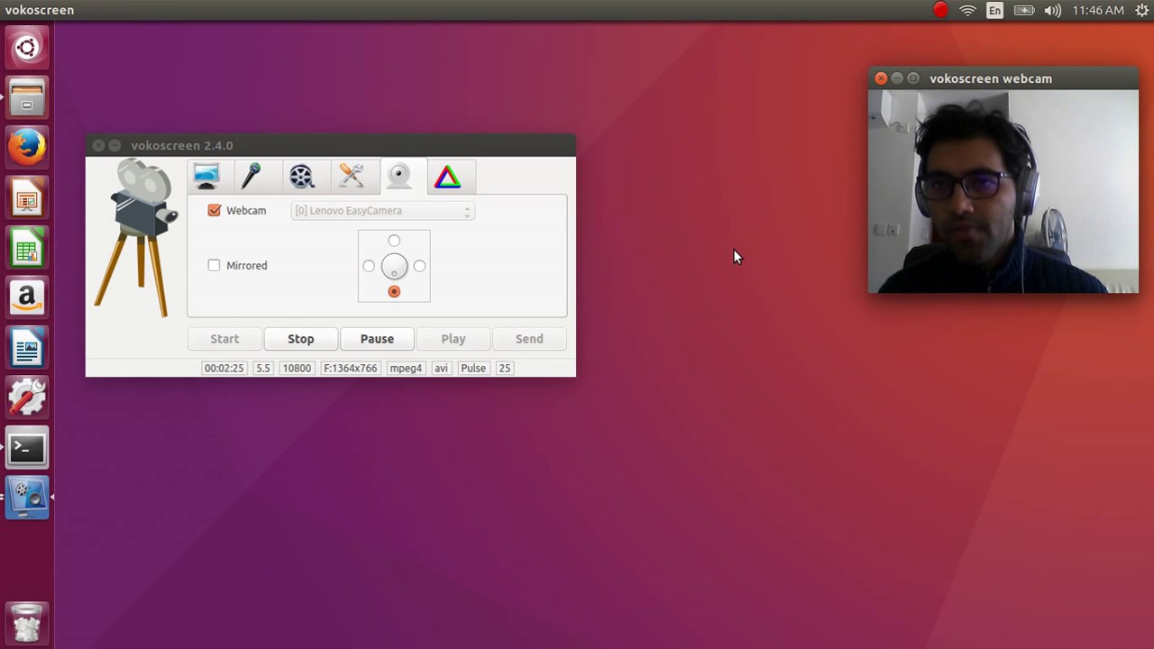 Ubuntu screen recorder for videos (vokoscreen)