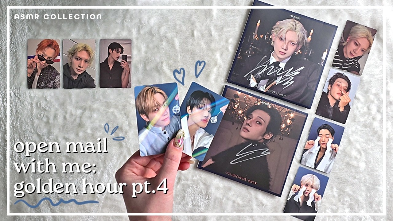 [ASMR] Open Mail With Me: ATEEZ Golden Hour Part.4 Trades 💌 | Plastic Crinkly Sounds, Soft Spoken