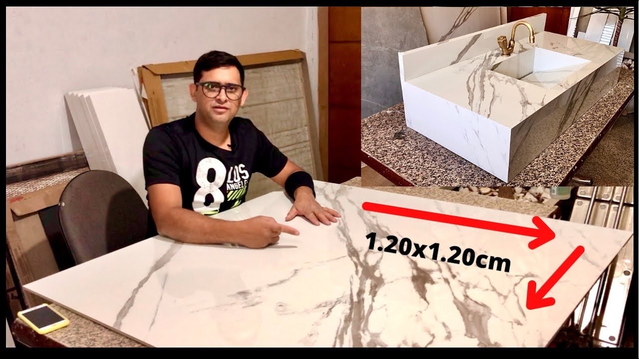 PASSO A PASSO de como fazer uma PIA ESCULPIDA DE PORCELANATO