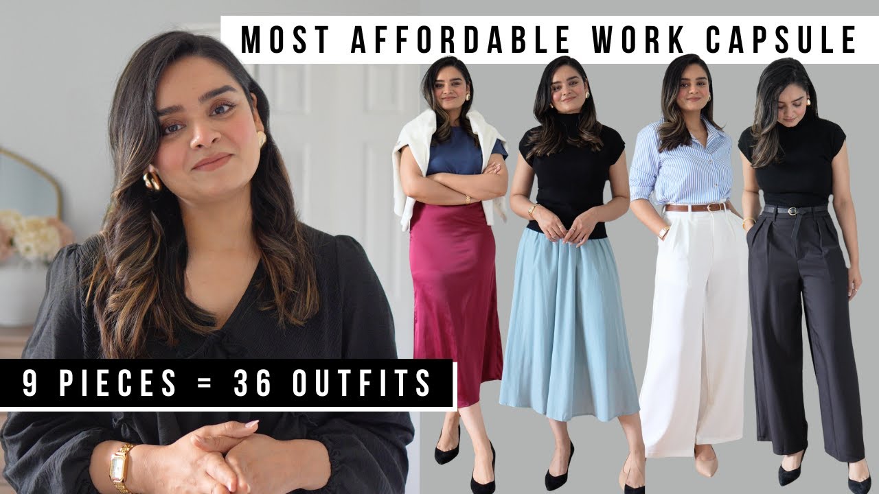 36 Outfits with 9 Items | The Ultimate Summer-Fall Work Capsule 2025