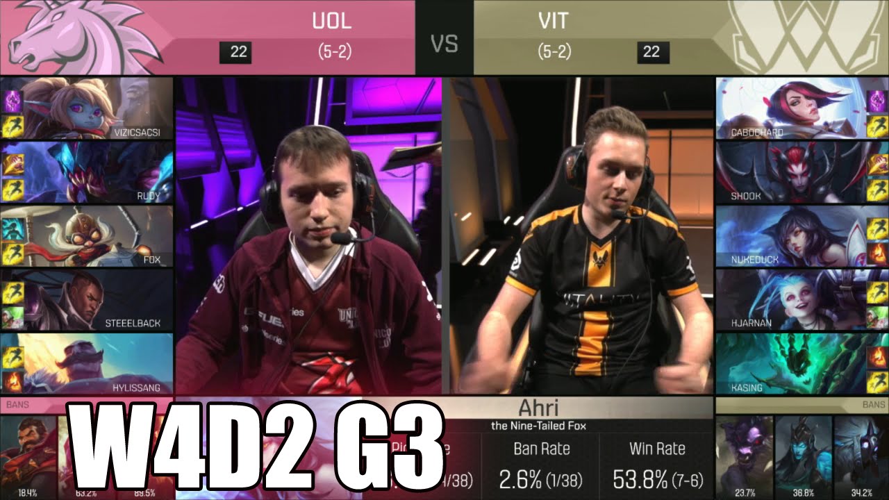 Unicorns of Love vs Vitality | Week 4 Day 2 S6 EU LCS Spring 2016 | UOL vs VIT G1 W4D2