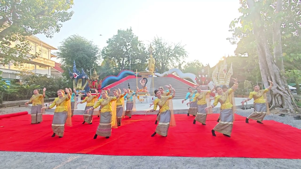 รำบวงสรวงเทพไท้เทวา ถวายองค์นาคราช พุทธตำบล วัดสวนส้ม สมุทรปราการ