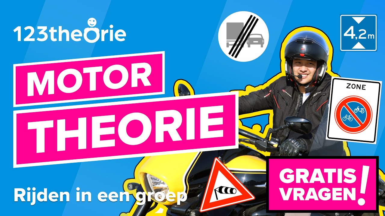 🏍️ Motor Theorie Examen Tips: Rijden in een Groep | 123-theorie.nl