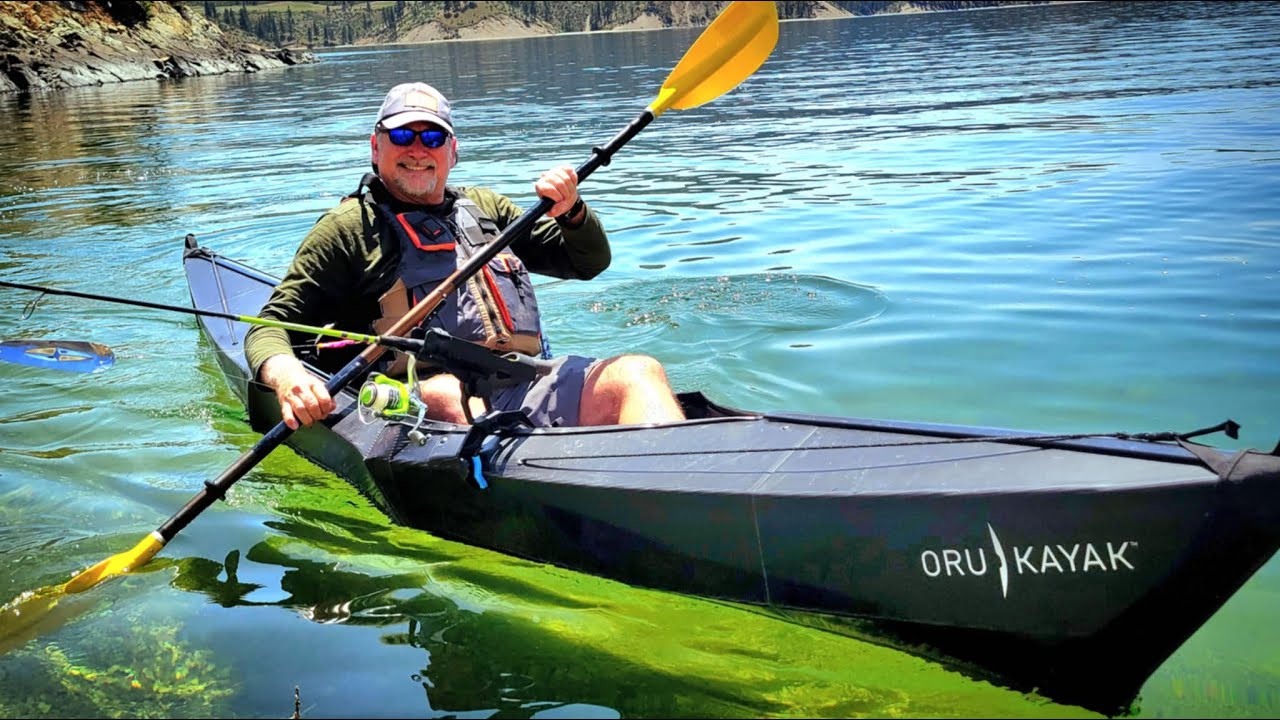 Father's Day Fishing! Dad on the Oru Kayak!!!