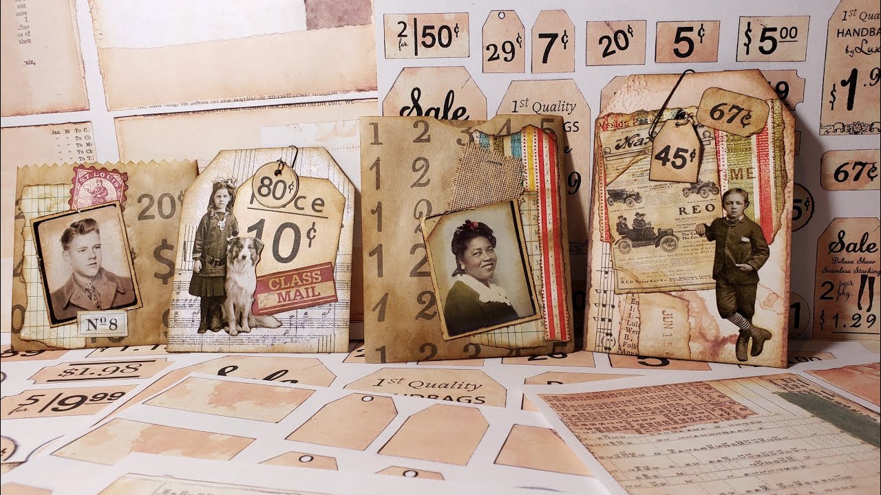 Flip Through of Spillin Tea Journal and Tim Holtz Style Bag Ephemera