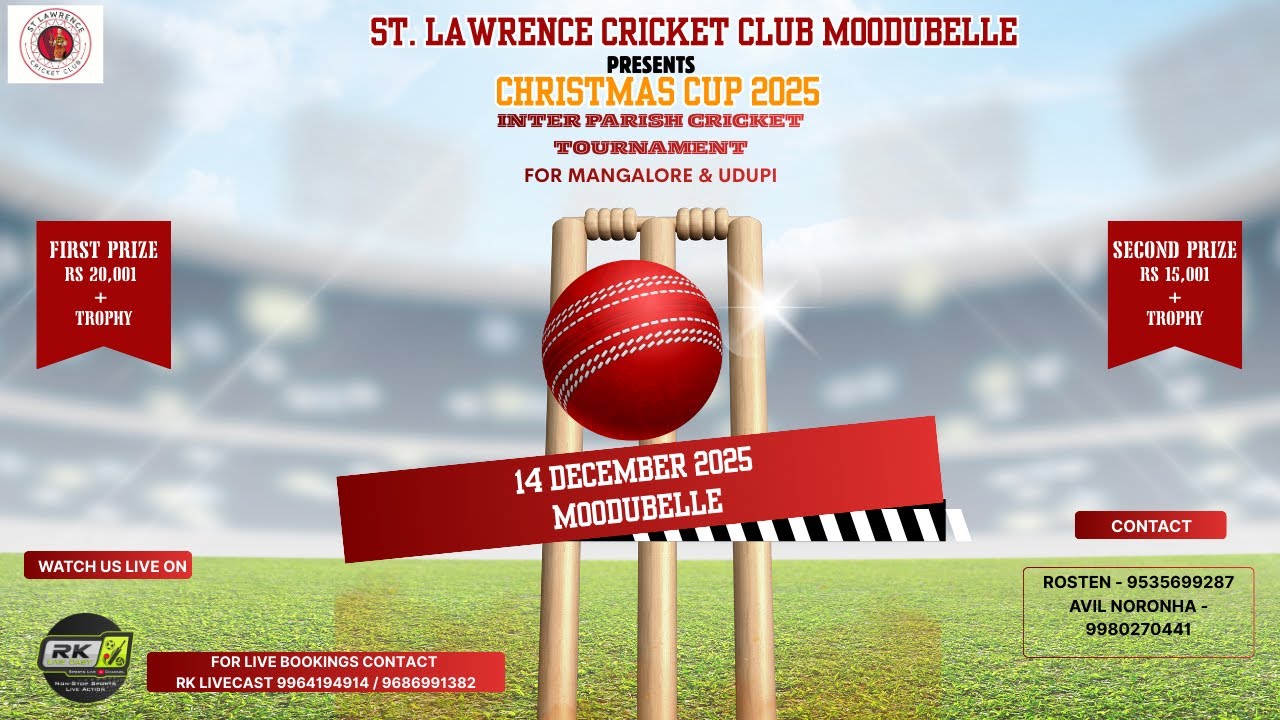 CHRISTMAS CUP - 2025 - ST. LAWRENCE CRICKET CLUB MOODUBELLE