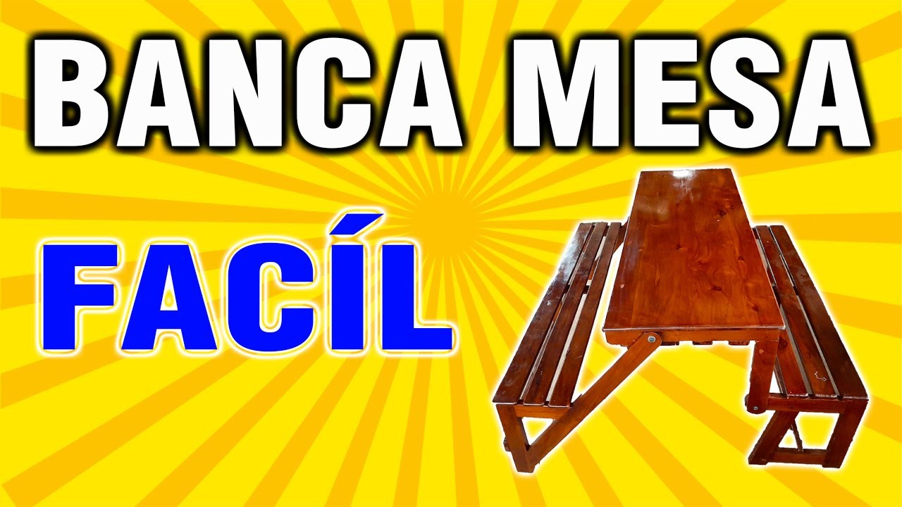 BANCA MESA 2 en 1 plegable, como hacer ( Tutorial paso a paso )