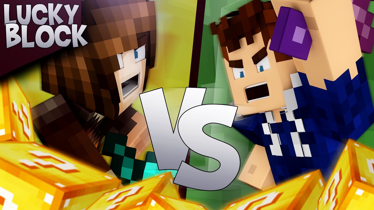 VINCENT VS EVA!!- Minecraft Lucky Block