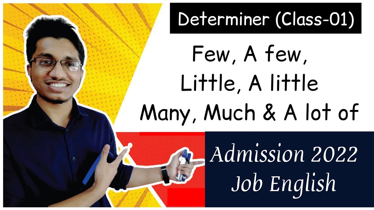 Class-01 | Few, Little, A few, A little, Many, Much, A lot of | Determiners in English