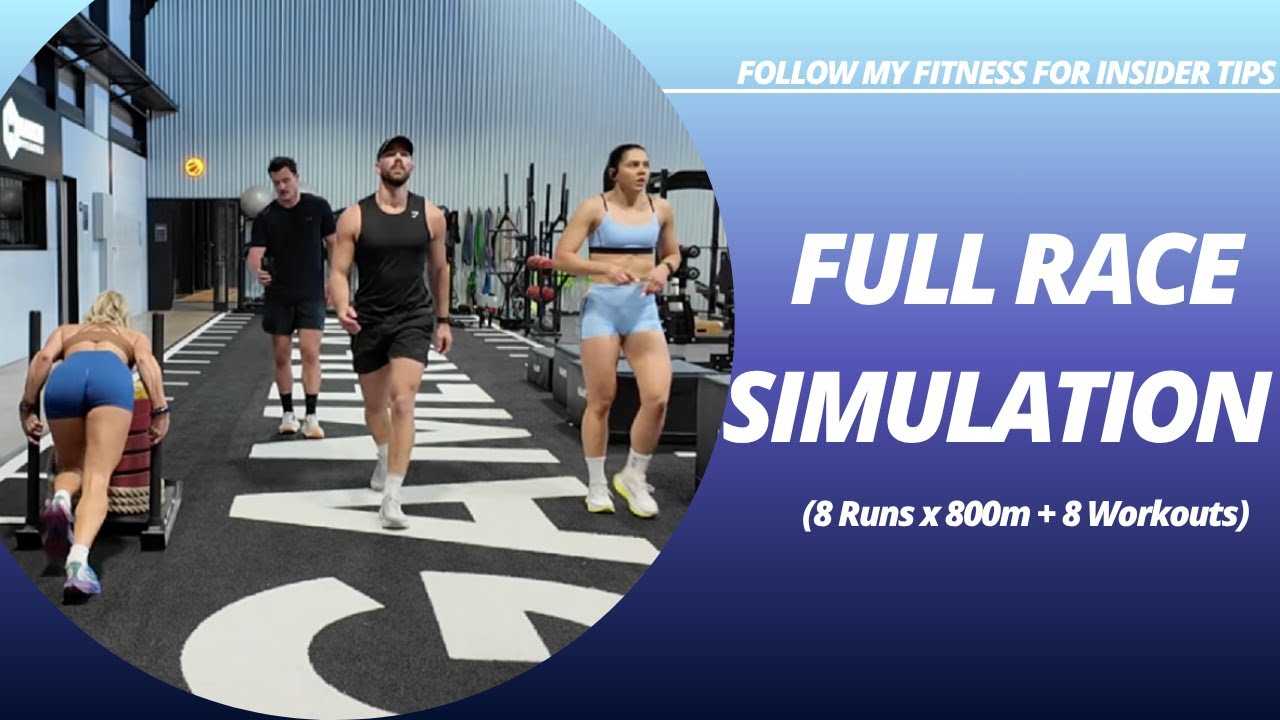 HYROX Mixed Doubles | Full Race Simulation (8 Runs x 800m + 8 Workouts)