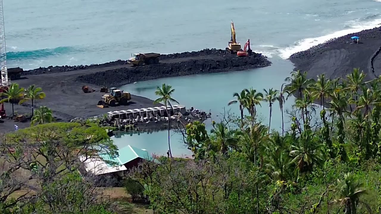 Pohoiki update 5.  Boat ramp reopening to sea. 9-24-25. Dji