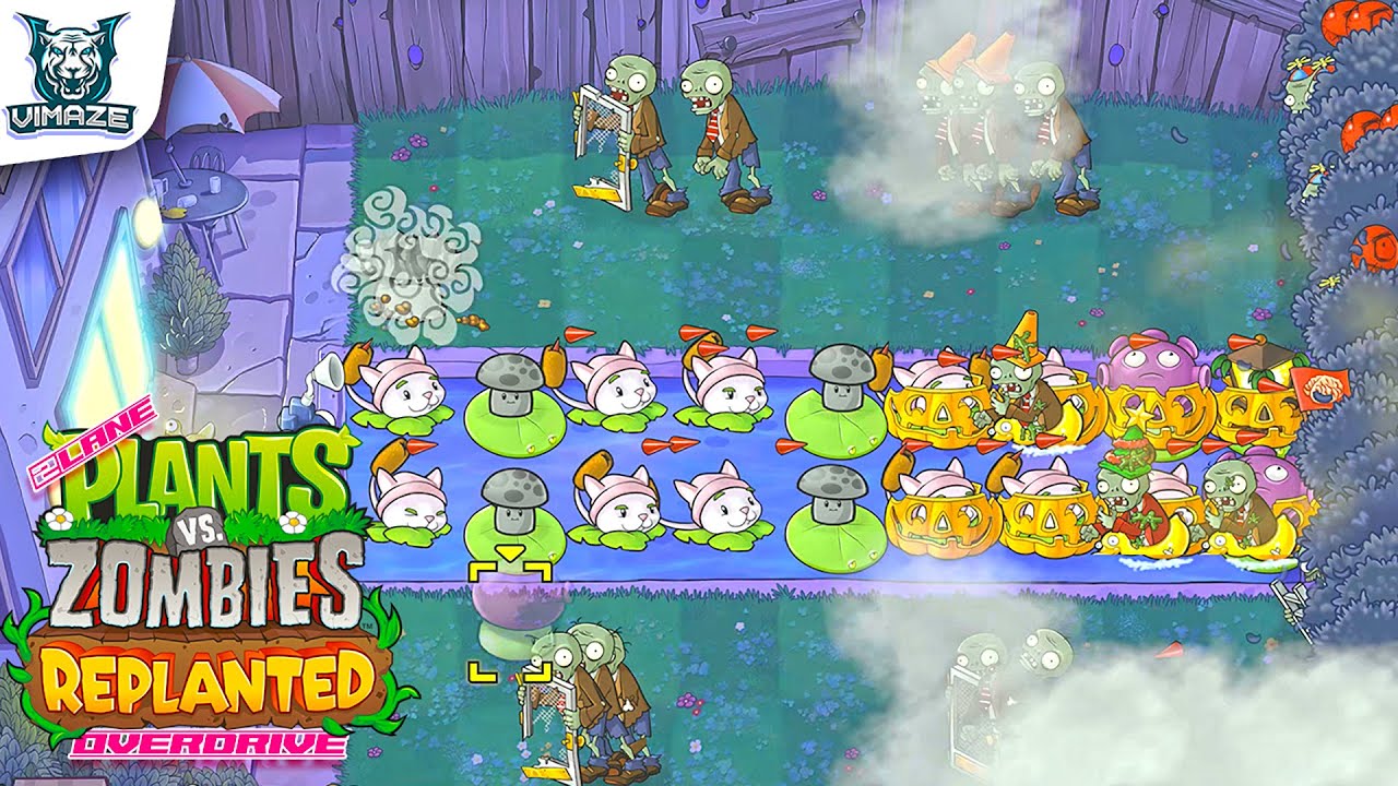 Plants vs. Zombies: Replanted - Survival Hard 2 Lane Fog Gameplay (4K) Part 27