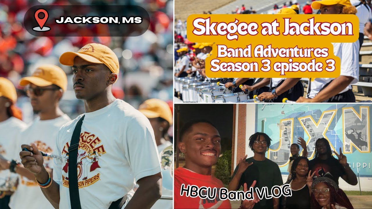 Band Adventures S3 E3 | Skegee at Jackson | Tuskegee Uni. Marching Crimson Pipers