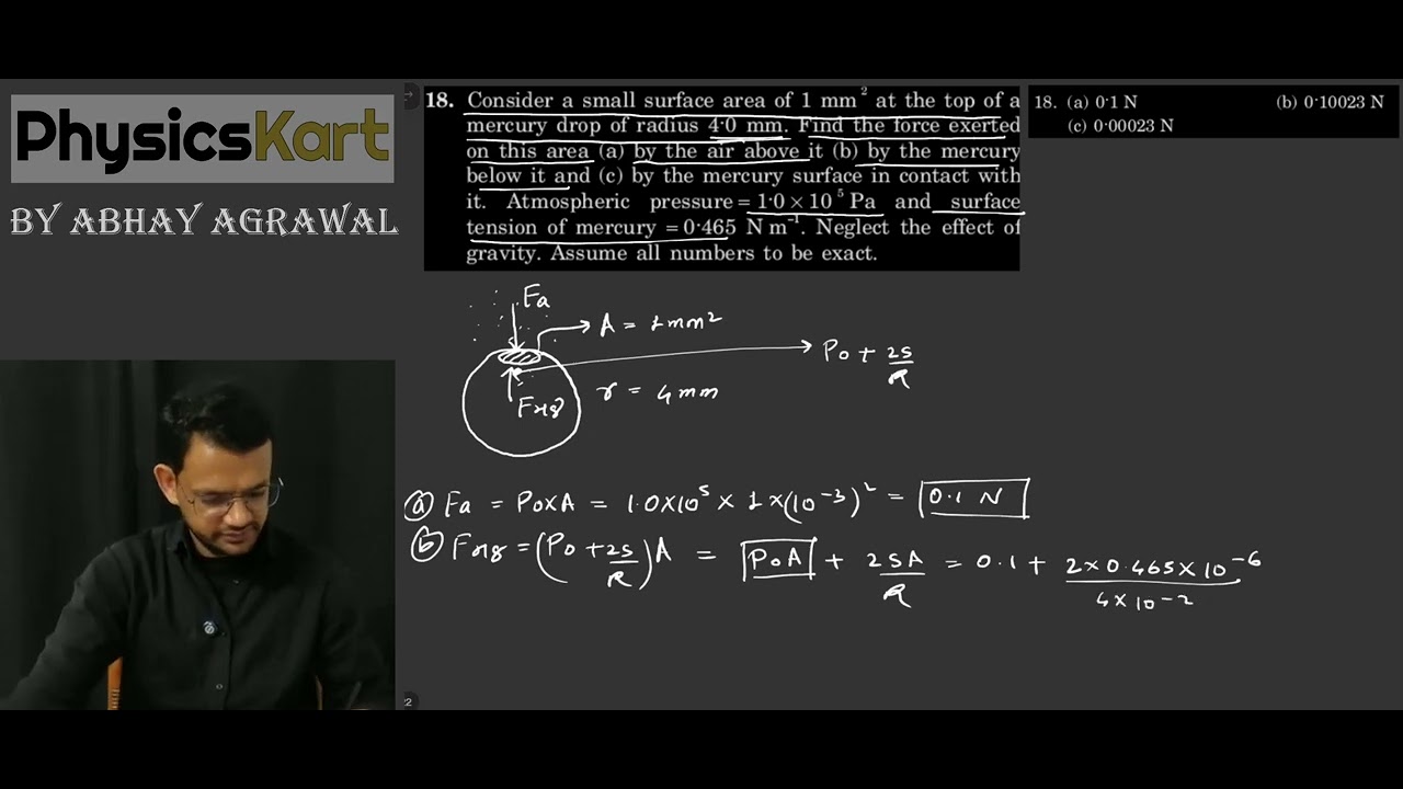 Q18 Exercise chapter 14 Some mechanical properties of matter H C verma vol 1