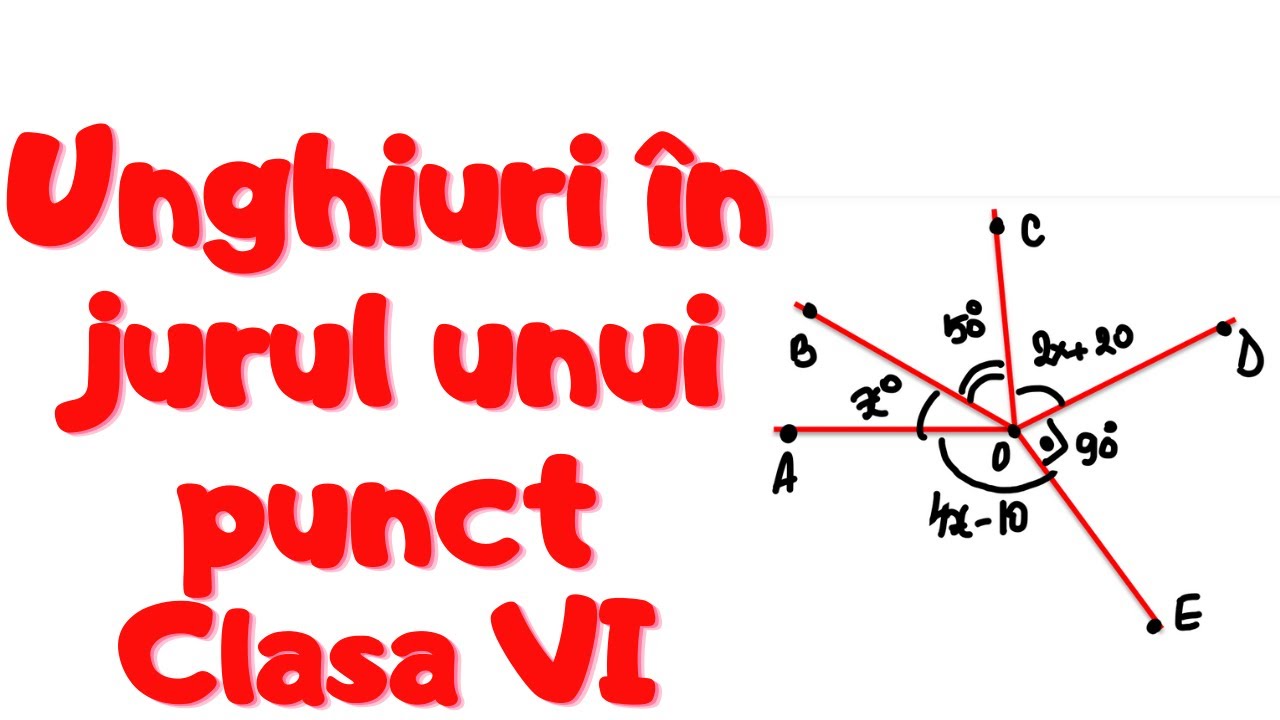 Unghiuri in jurul unui punct : 3 probleme rezolvate | Clasa a VI #unghiuri