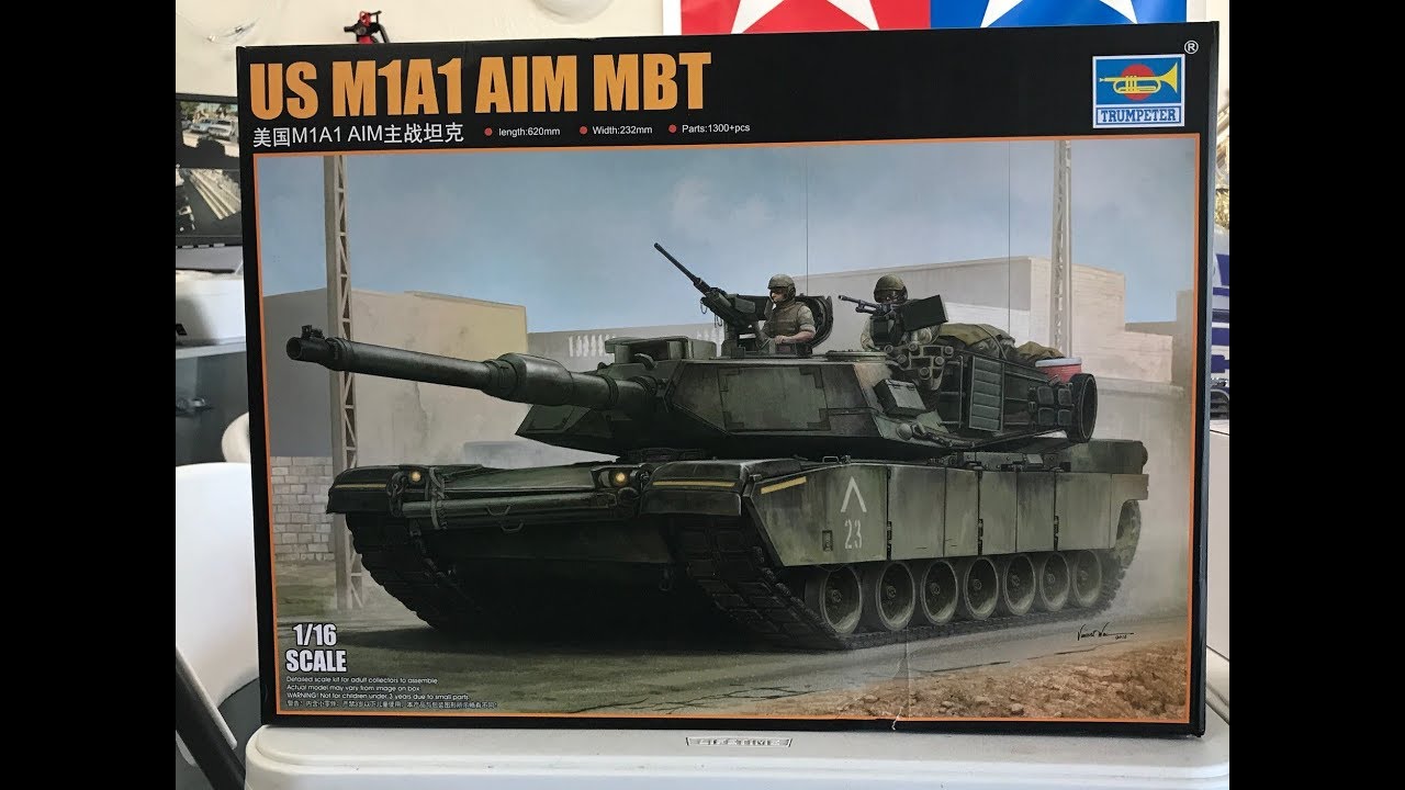 Обзор основного боевого танка Trumpeter 1/16 M1A1 AIM