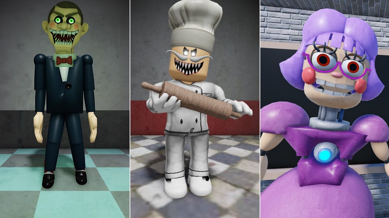 RUN FROM MR FUNNY, RUN FROM PAPA PIZZA, ESCAPE MISS ANI-TRON'S DETENTION ROBLOX OBBY