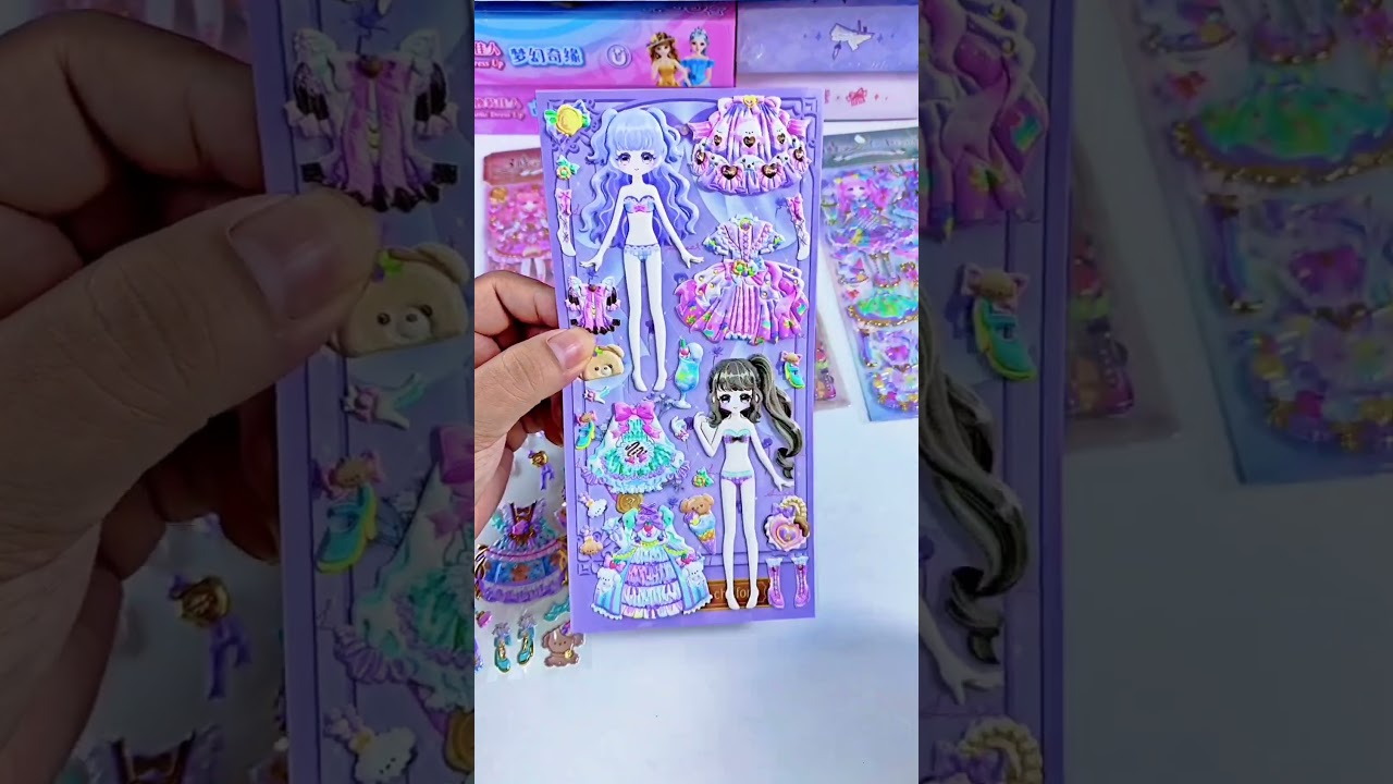 Dress Up Princess #stickers #Girls'Toys#stickers #diy #asmr
