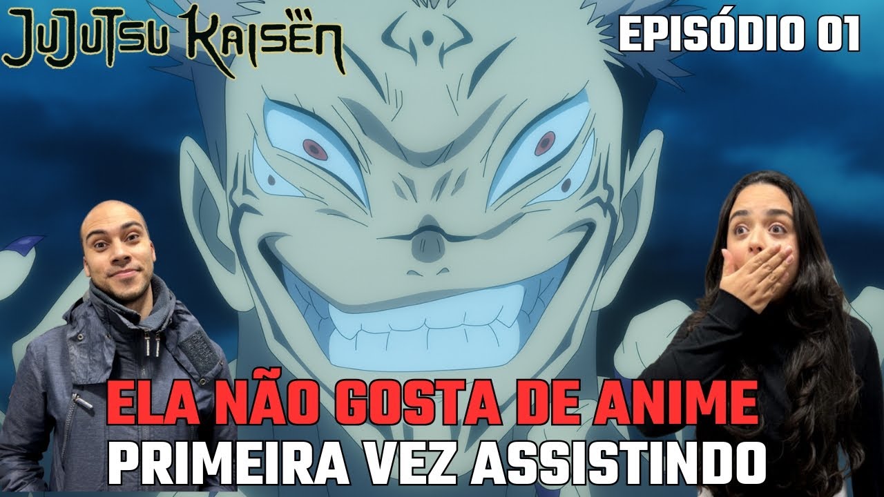 Minha Esposa ODEIA Anime!😱 Primeira Vez Assistindo Jujutsu Kaisen e o Itadori! | React Episódio 01