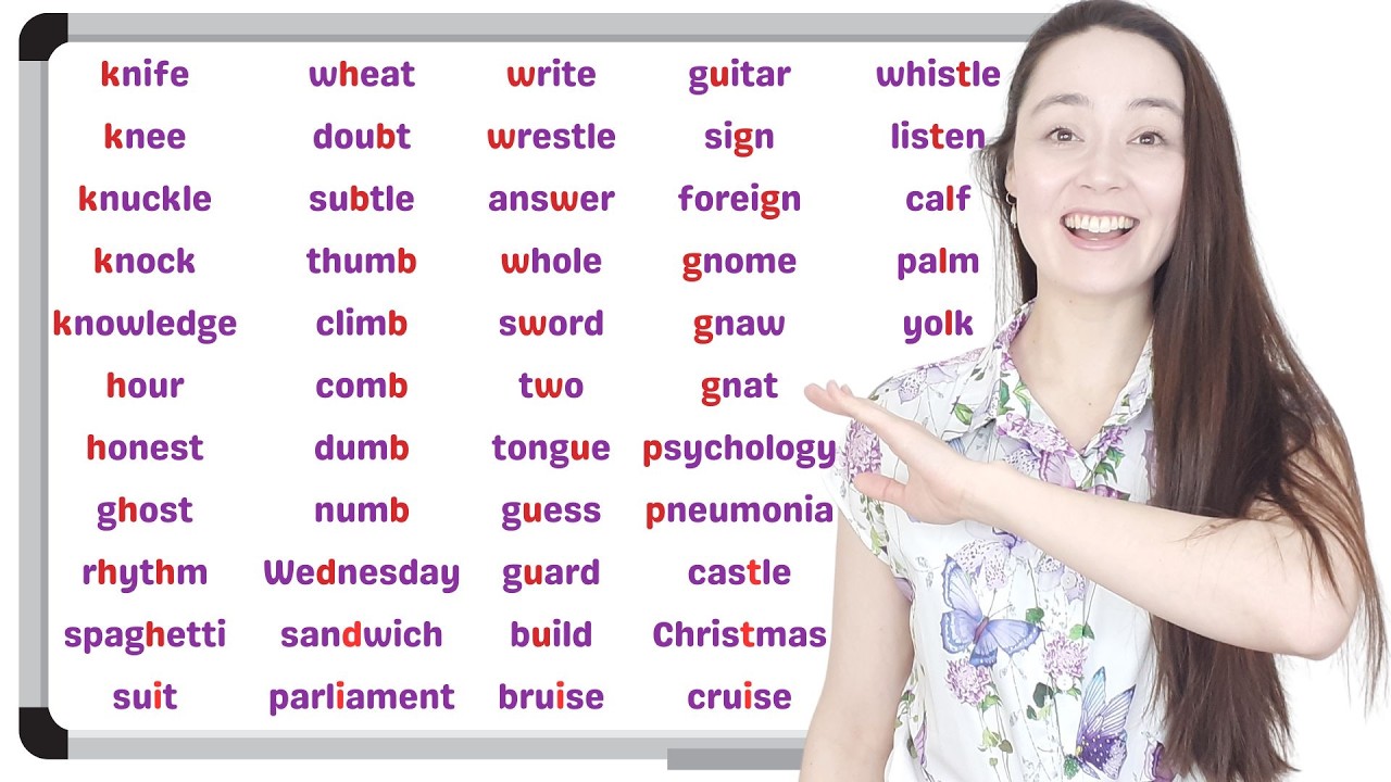 Improve Your PRONUNCIATION with Easy Practice! - silent letters
