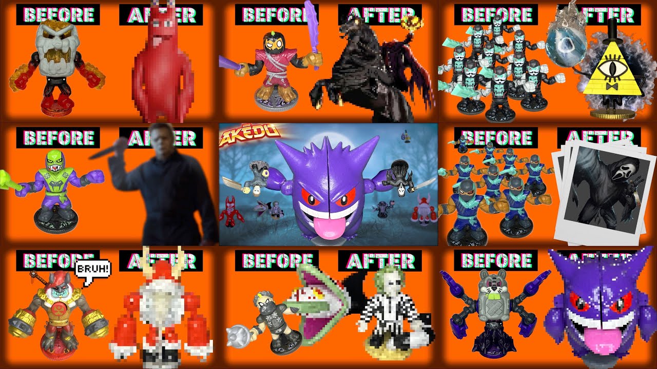 Custom Akedo Warriors Halloween Mode 3.0 Compilation Gengar, Bill Cipher, Krampus, Evil Banban