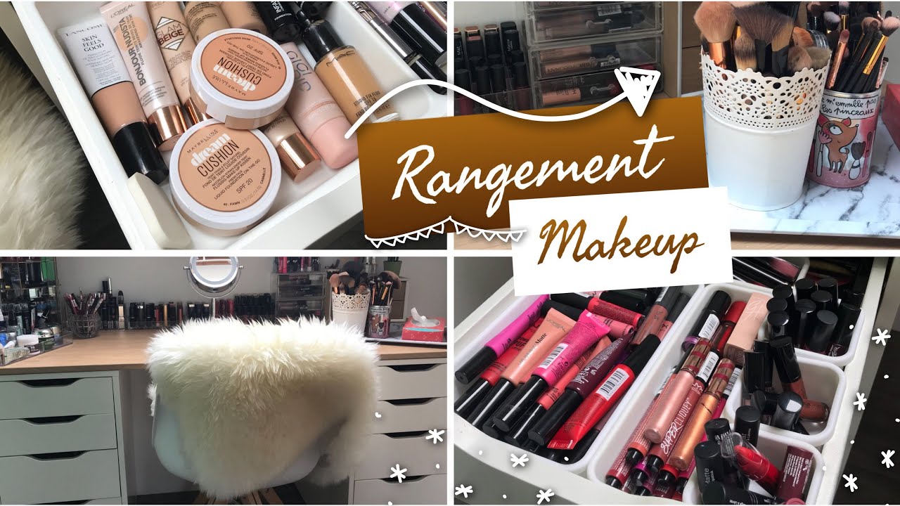 RANGEMENT À MAQUILLAGE⎜2018 → ORGANISATION - rangements pas chers!