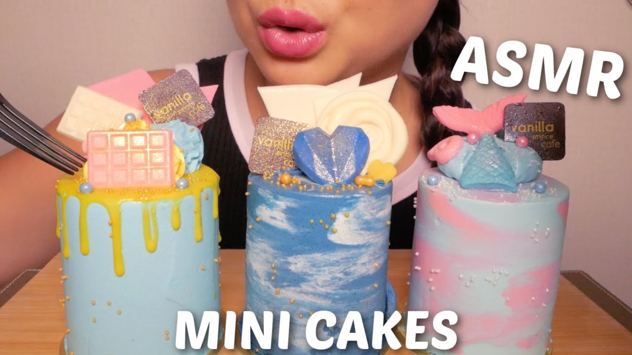 Mini Cakes ASMR Soft Relaxing Eating Sounds Light Whisper N.E Let's Eat