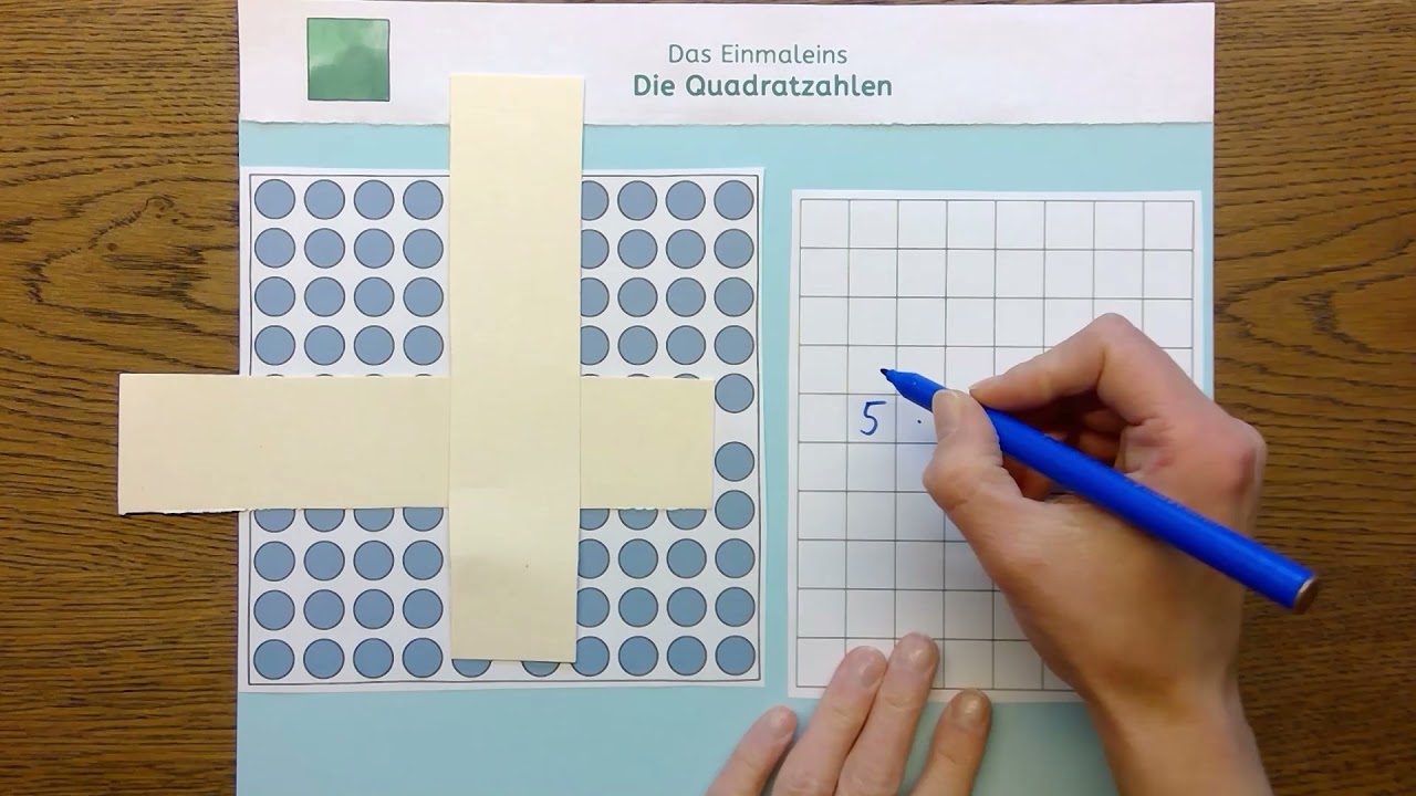 M.8: Was sind Quadratzahlen? (Grundschule, Mathe, Einmaleins, Quadrataufgaben)