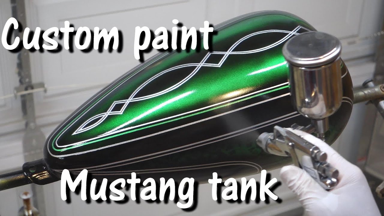 Custom paint the Mustang tank in candy green.I will show you the whole process of painting!カスタムペイント