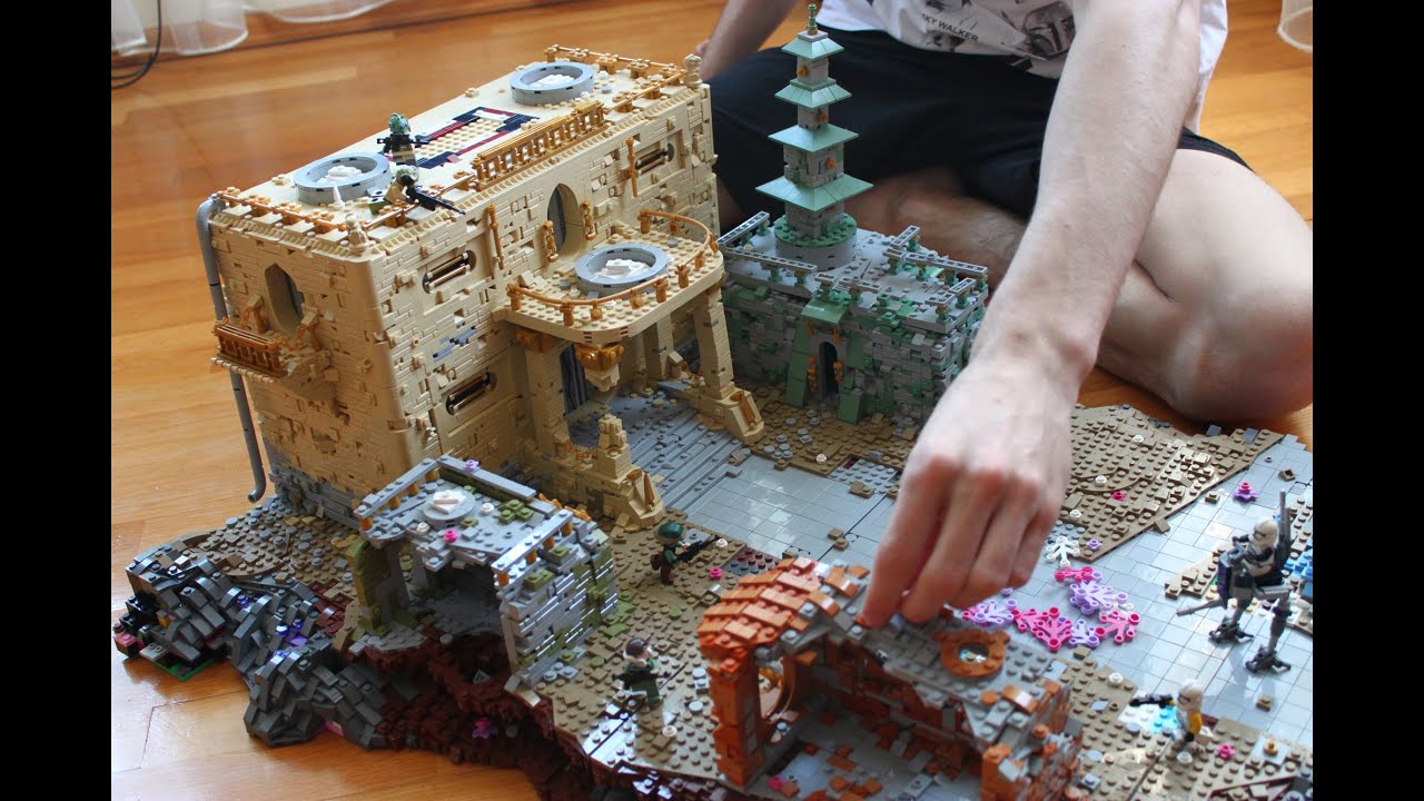 TIMELAPSE: Star Wars Ruin City Battle LEGO MOC / RebelLUG Laceropes LEGO Speedbuild