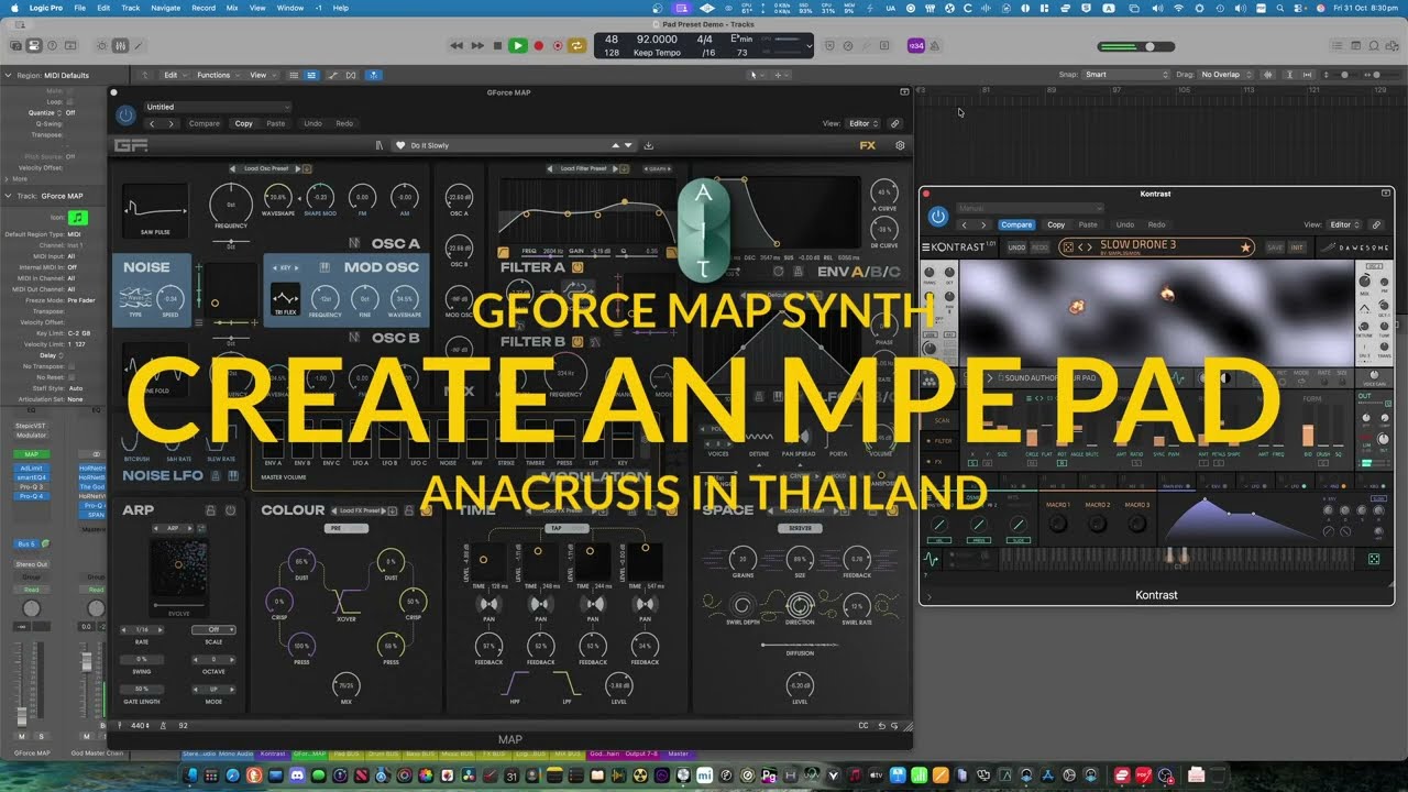 GForce Software: New Map Synth, create an MPE-enabled, expressive pad