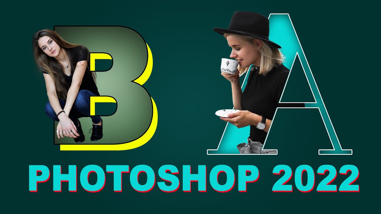 FAIRE SORTIR une PERSONNE d'une LETTRE avec PHOTOSHOP 2022 Bruno Sorce