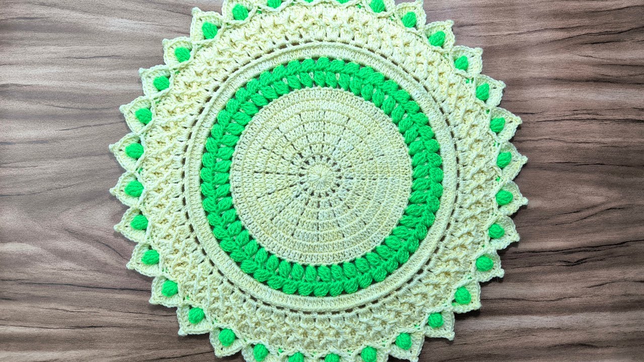 💚 AMAZING 💚 Round Crochet Doily Pattern Tutorial | Easy Step-by-Step Crochet Design #396