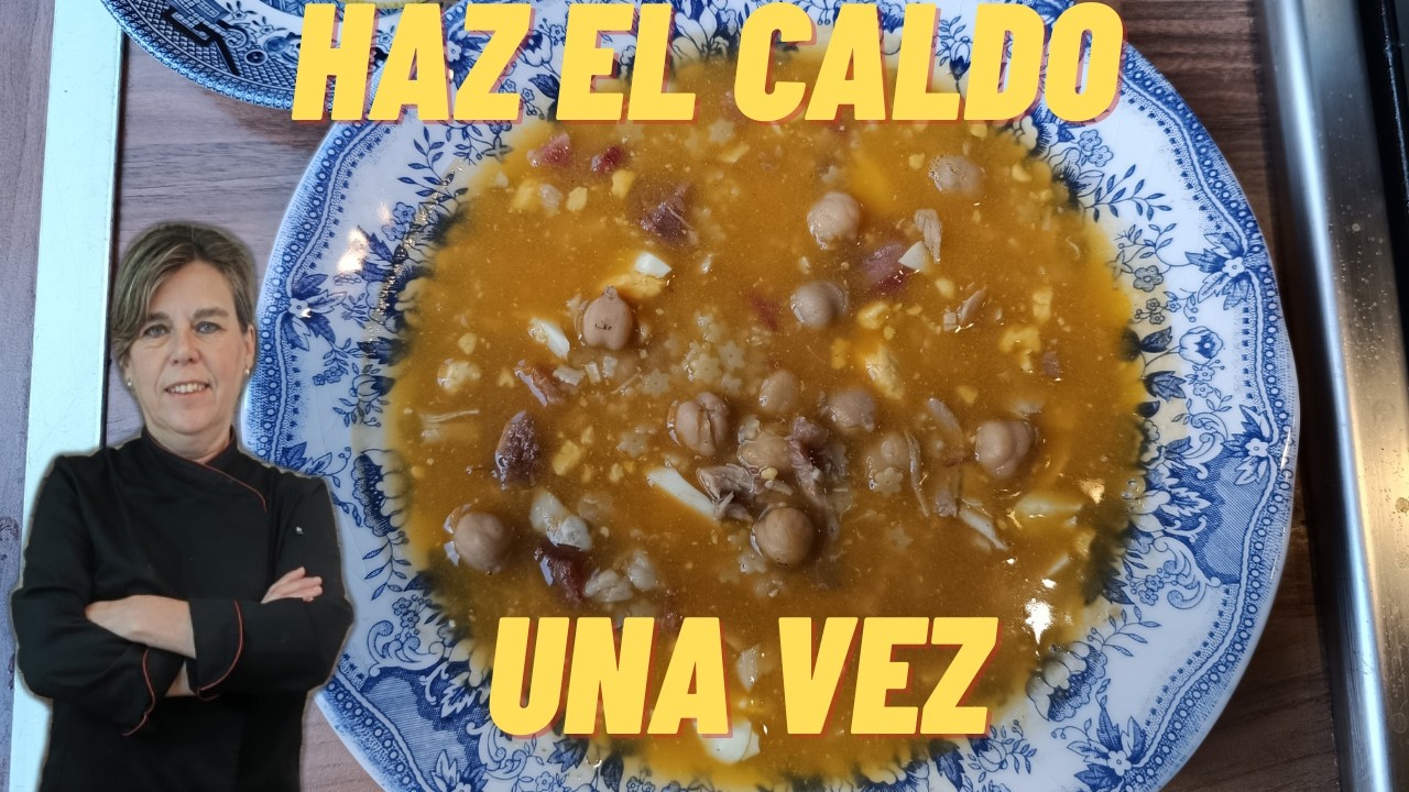 🍲 Sopa de ESTRELLITAS casera con caldo potente