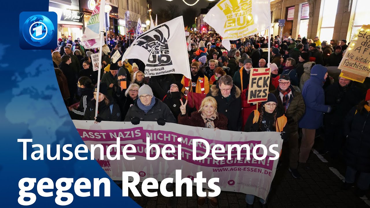 Tausende Menschen bei Demonstrationen gegen Rechts