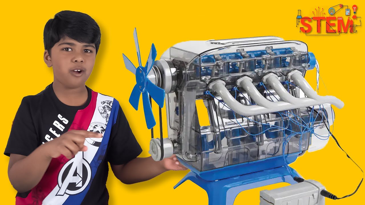 Unboxing Discovery Mindblown Model Motor Engine Kit | Alan and Cheryl World