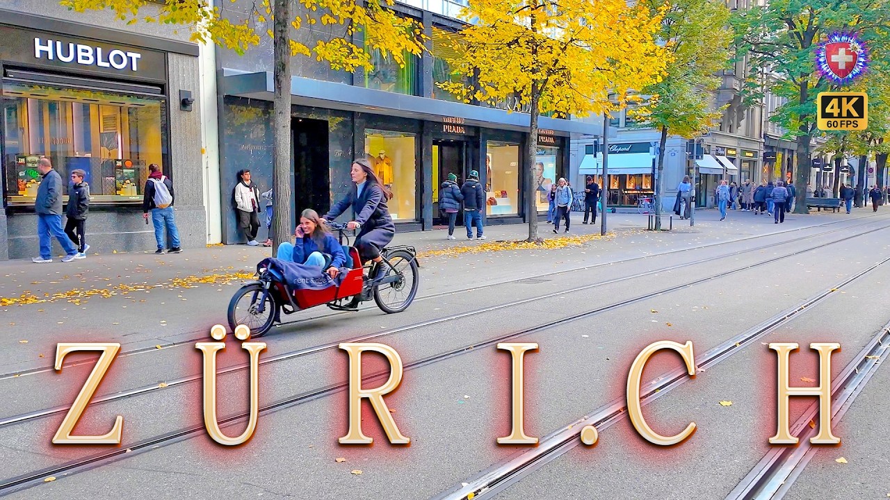 ZURICH SWITZERLAND ✨ Currently Walking 4K Europaallee Bahnhofstrasse Münsterhof / Trams & shopping
