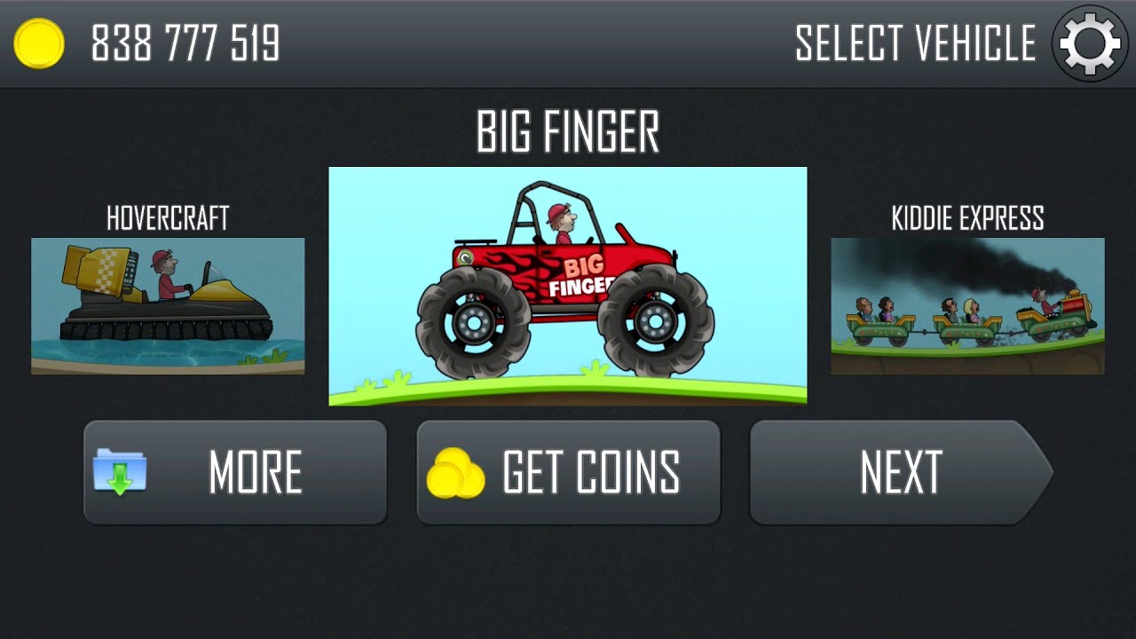Hill Climb Racing Updated! (New Vehicle: Big Finger and New Track: Construction)