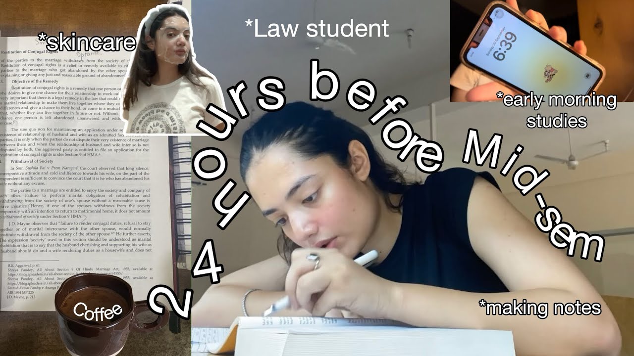 STUDY VLOG| Mid-sem exams study vlog| 24 hours before the intense exam week| 