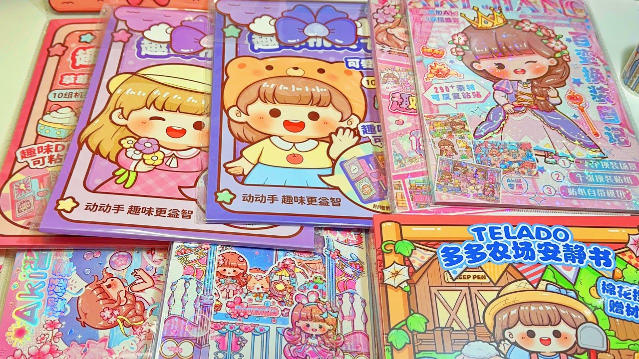 Unbox AKI jang and Telado kawaii sticker haul🎁ASMR unboxing stickers journal