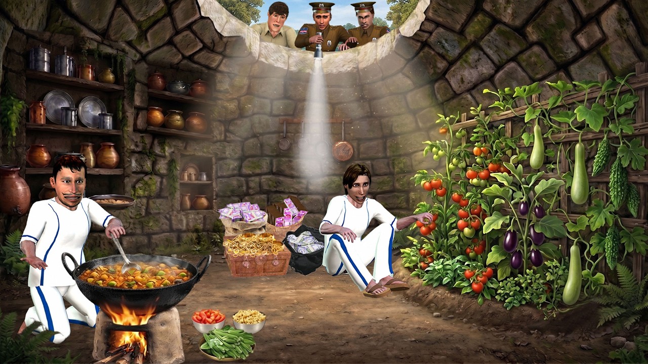 Underground Kitchen Inside The Well Thief Jail Escape Hindi Kahani Moral Stories Funny Comedy Video