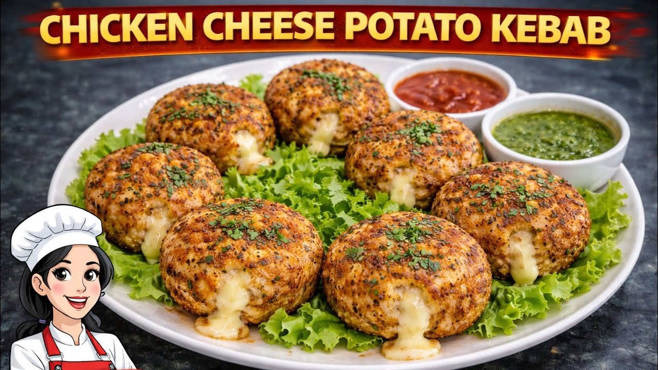 Easy Chicken Cheese Potato Kebab | Perfect Evening Snack