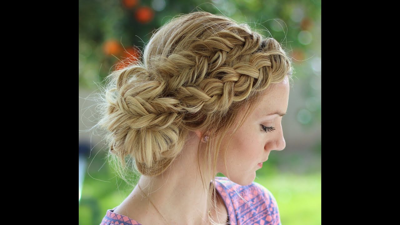 How to: Dutch Braid and Dutch Fishtail Braid Messy Bun