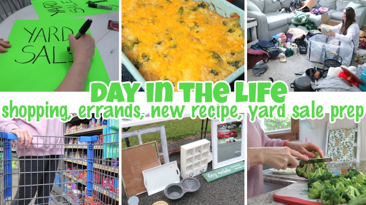 SHOPPING, ERRANDS, NEW RECIPE, YARD SALE PREP + SNEAK PEEK / FRIDAY IN THE LIFE