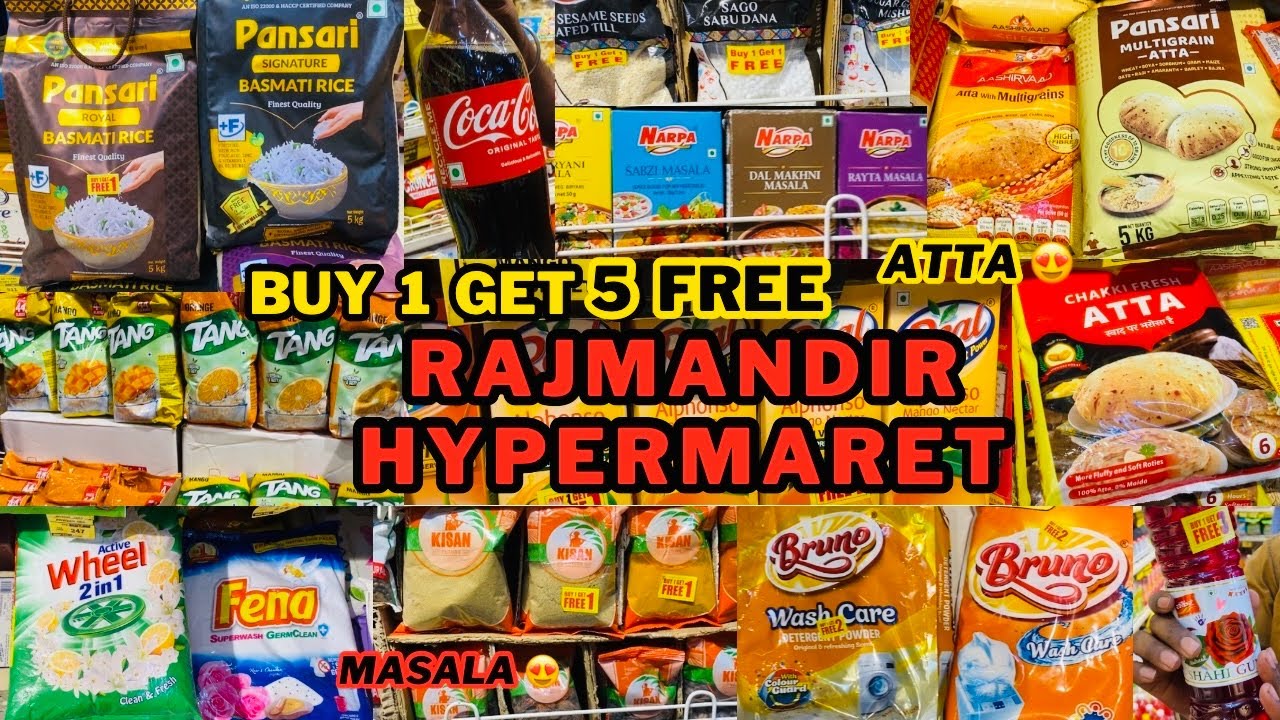 Cheapest grocery items😍 | Latest Buy 1 get 10 Free  on FMCG products 😱| Rajmandir Hypermaket