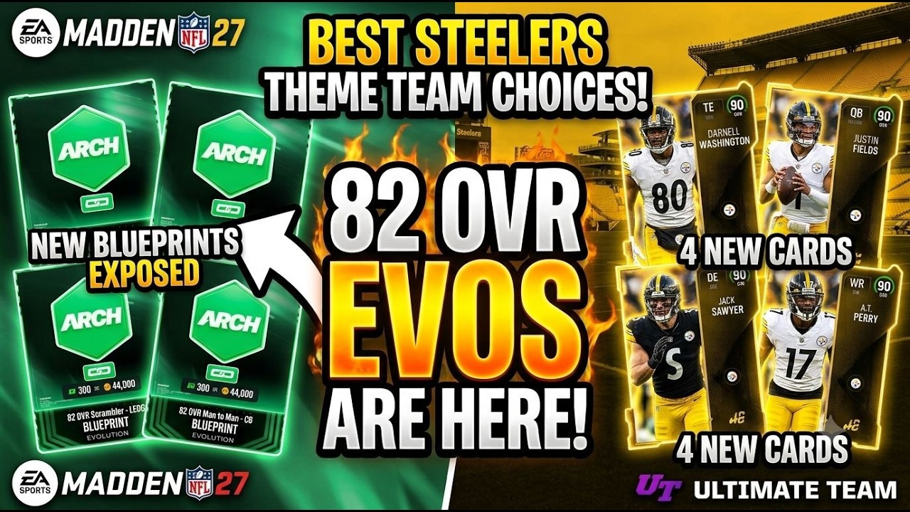 NEW 82 OVERALL EVOs | BEST OPTIONS | STEELERS THEME TEAM | NO MONEY SPENT | GOD SQUAD