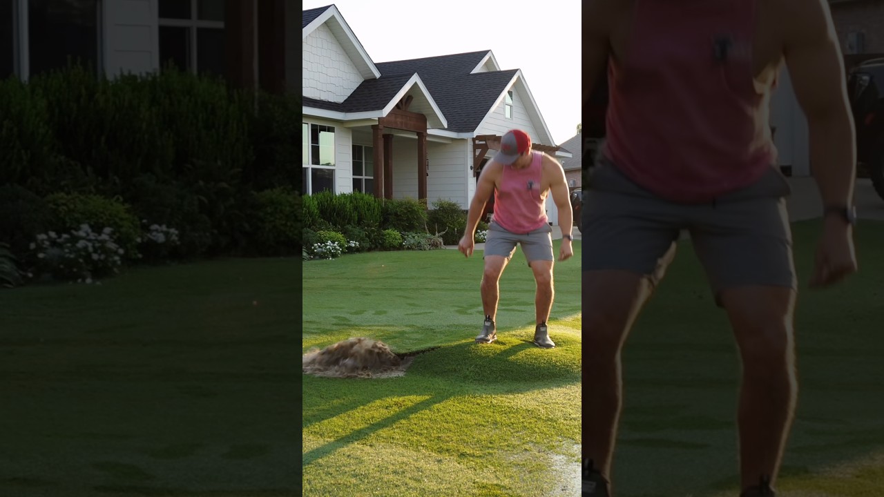 Jump on Lawn Bubble 👉🏼 Water Comes Out