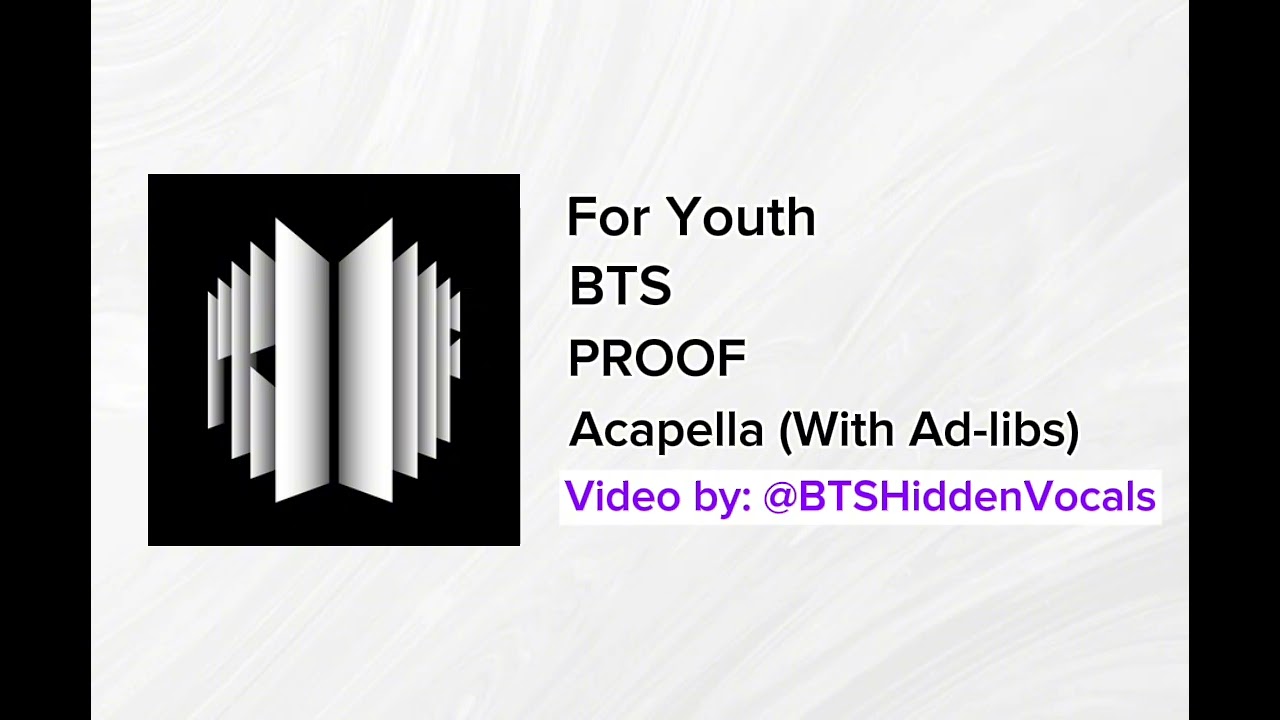 BTS - 'For Youth' Acapella (With Ad-libs)