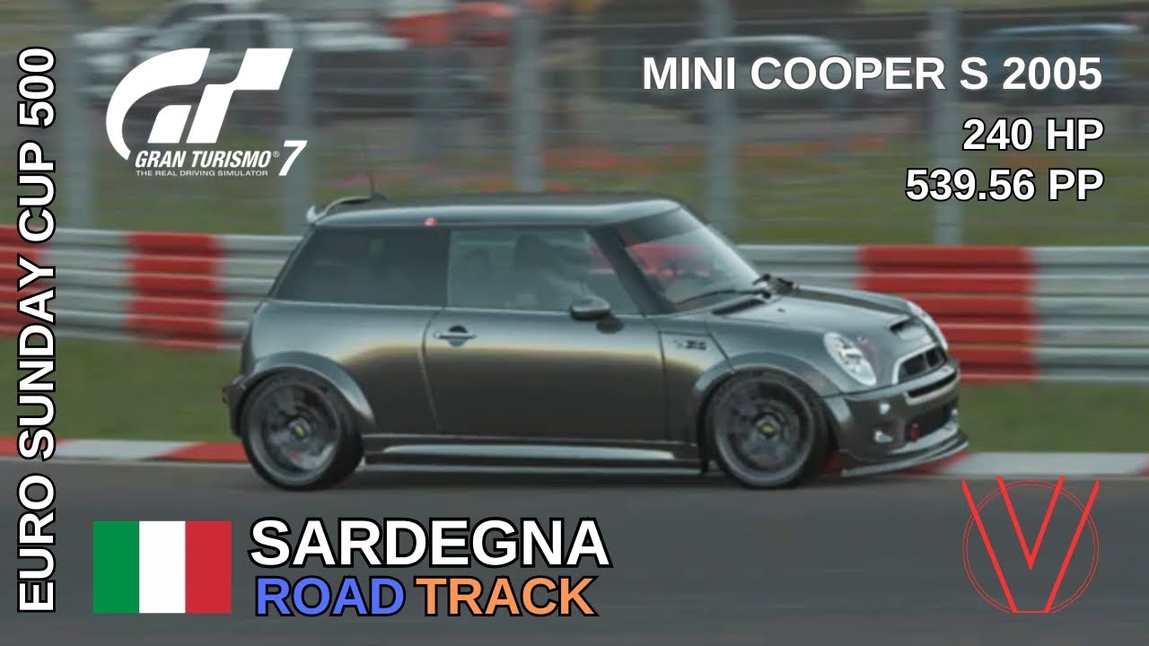 GRAN TURISMO 7-  EURO SUNDAY CUP 500 SUR SARDEGNA ROAD TRACK EN MINI COOPER S 2005